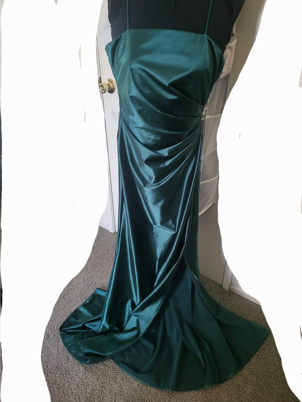 Aspeed Emerald Green Satin Dress